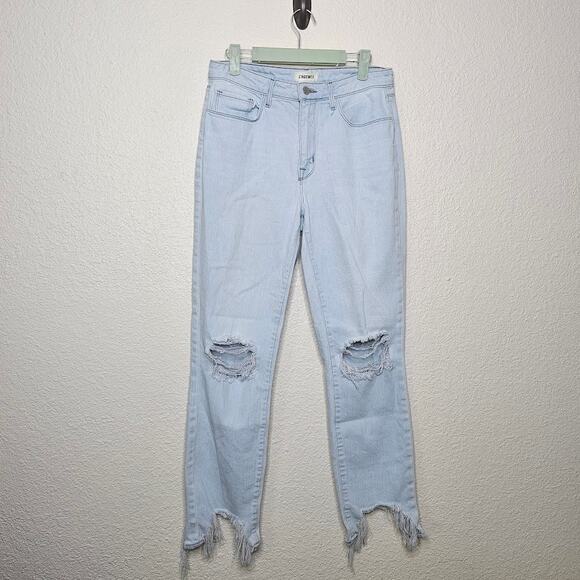 L'AGENCE High line distressed high rise skinny jean  chewed hem women's Size 27 - Picture 2 of 6